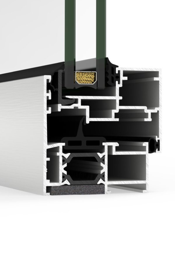 Sezione finestra anta a scomparsa