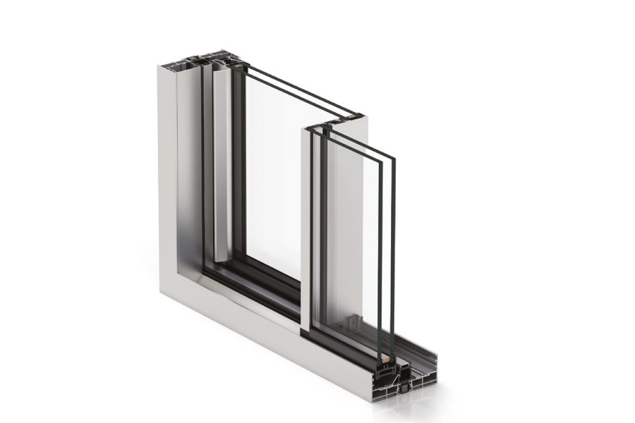 Sezione scorrevole alluminio minimale